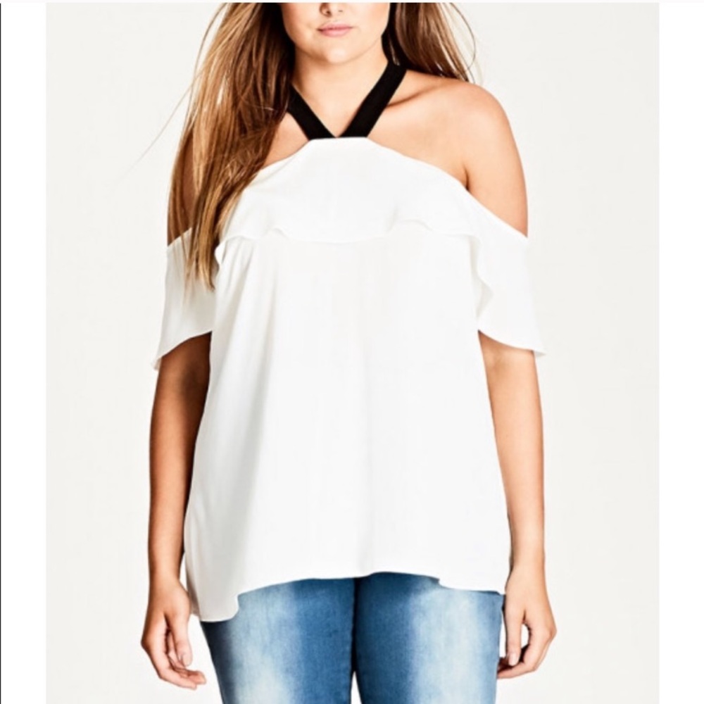 City Chic cold shoulder top